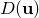 %preamble{\usepackage{amsmath}} $D(\mathbf{u})$