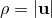 $\rho = |\mathbf{u}|$